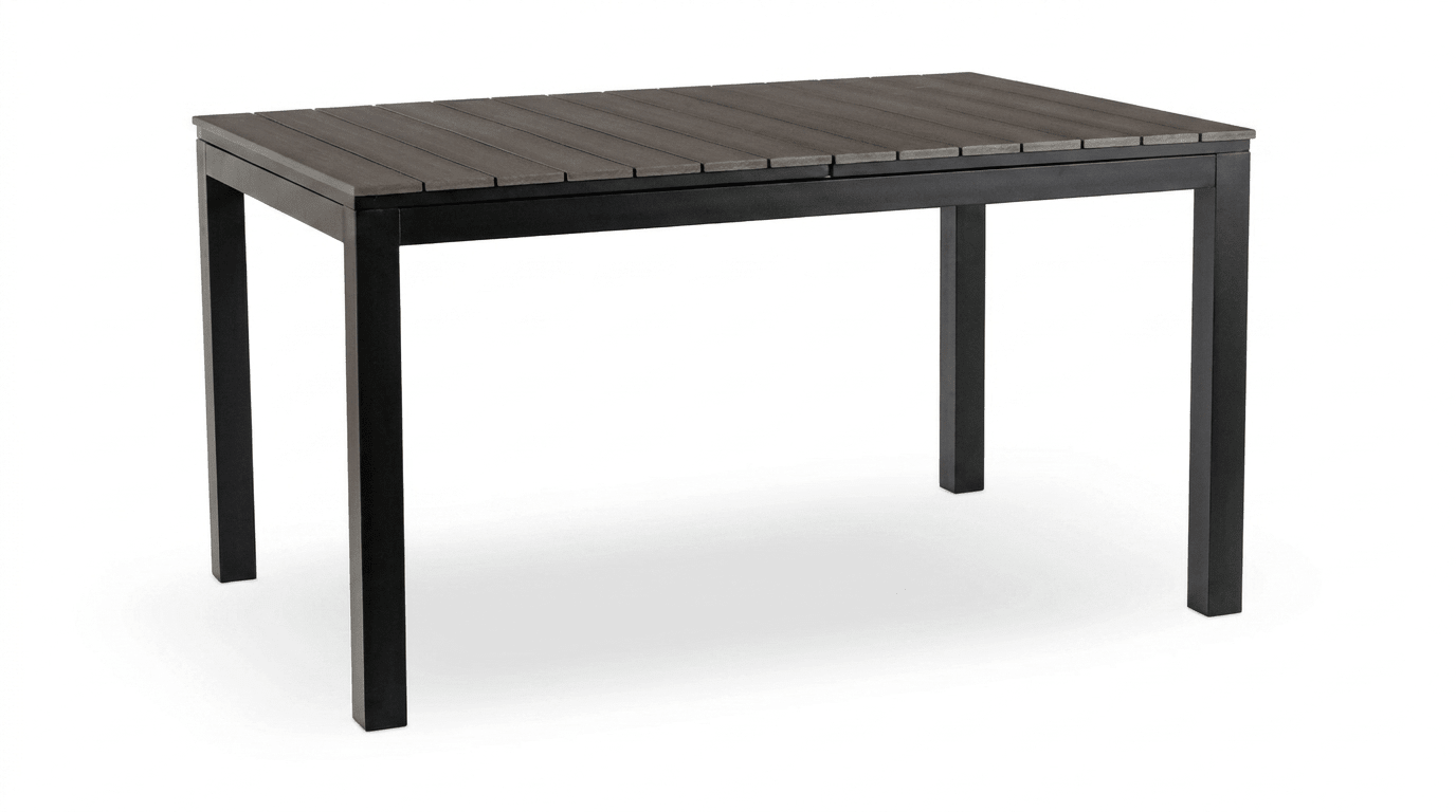 Table de jardin ARGOS extensible en métal et composite - TRUST INDUSTRIE - Chêne - 140–180 cm - 