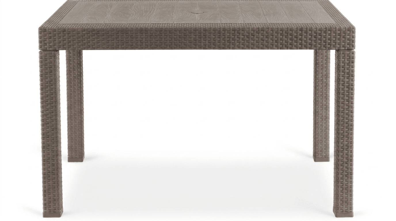 Table de jardin FARGO en technorattan marron – 120 cm - TRUST INDUSTRIE - 