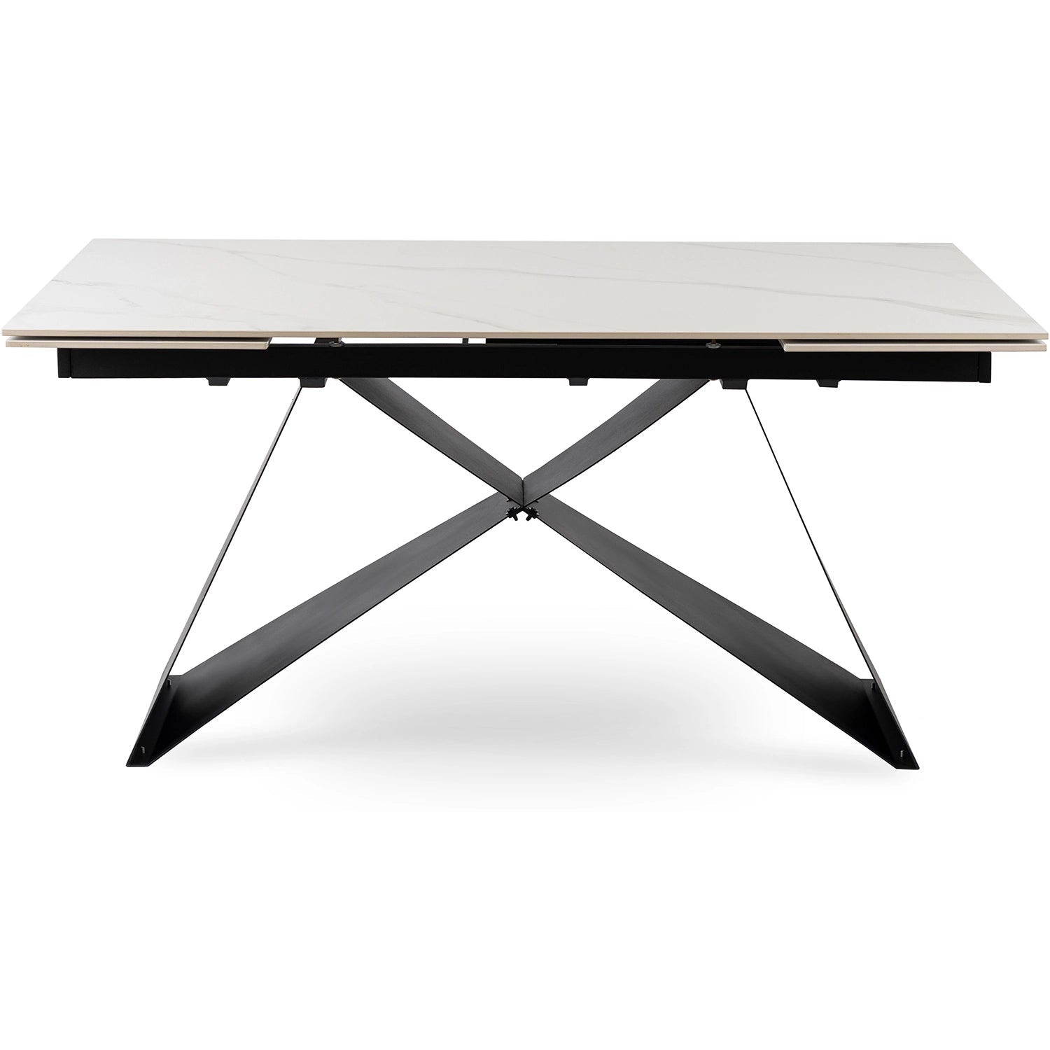 Table extensible céramique marbre 160 - 240 cm - TRUST INDUSTRIE - Marbré blanc - 