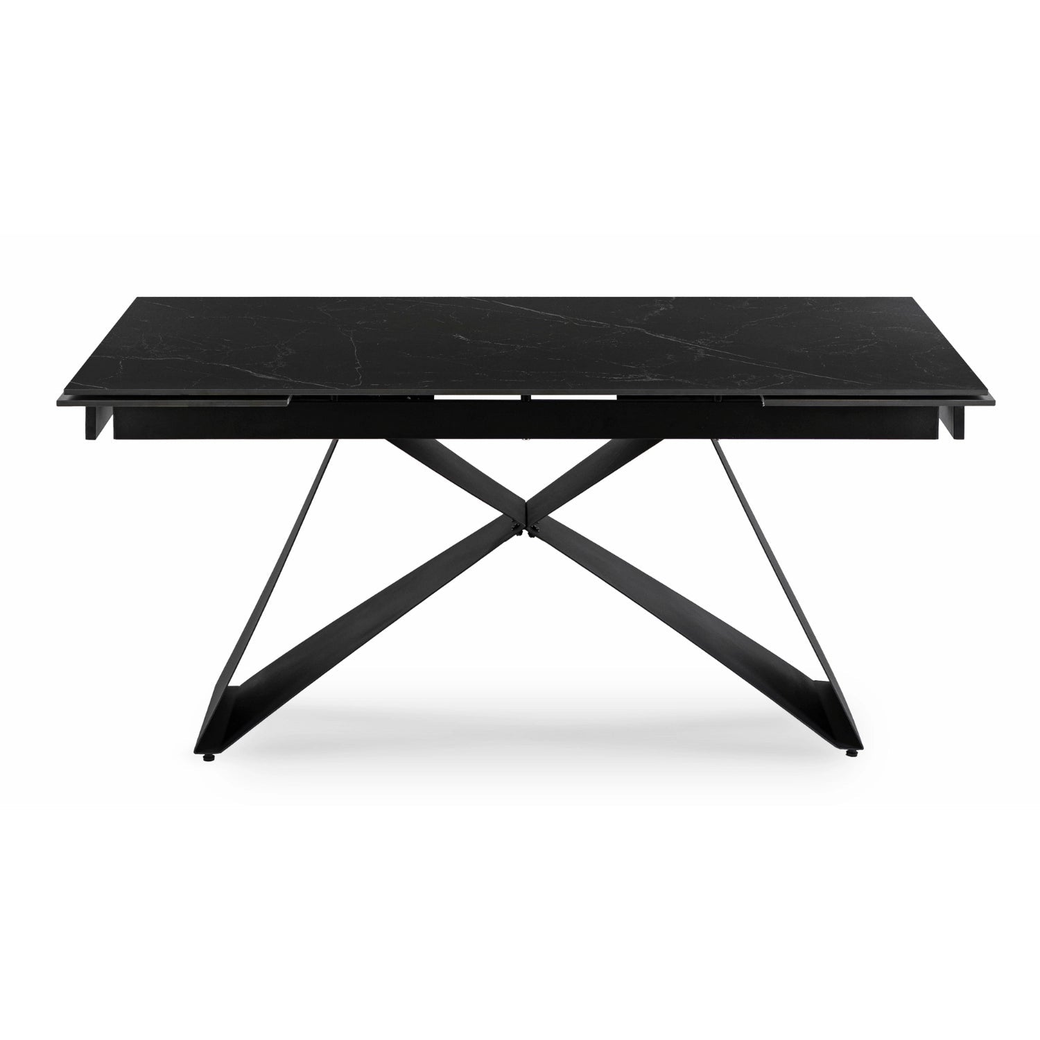 Table extensible céramique marbre 160 - 240 cm - TRUST INDUSTRIE - Marbré noir - 
