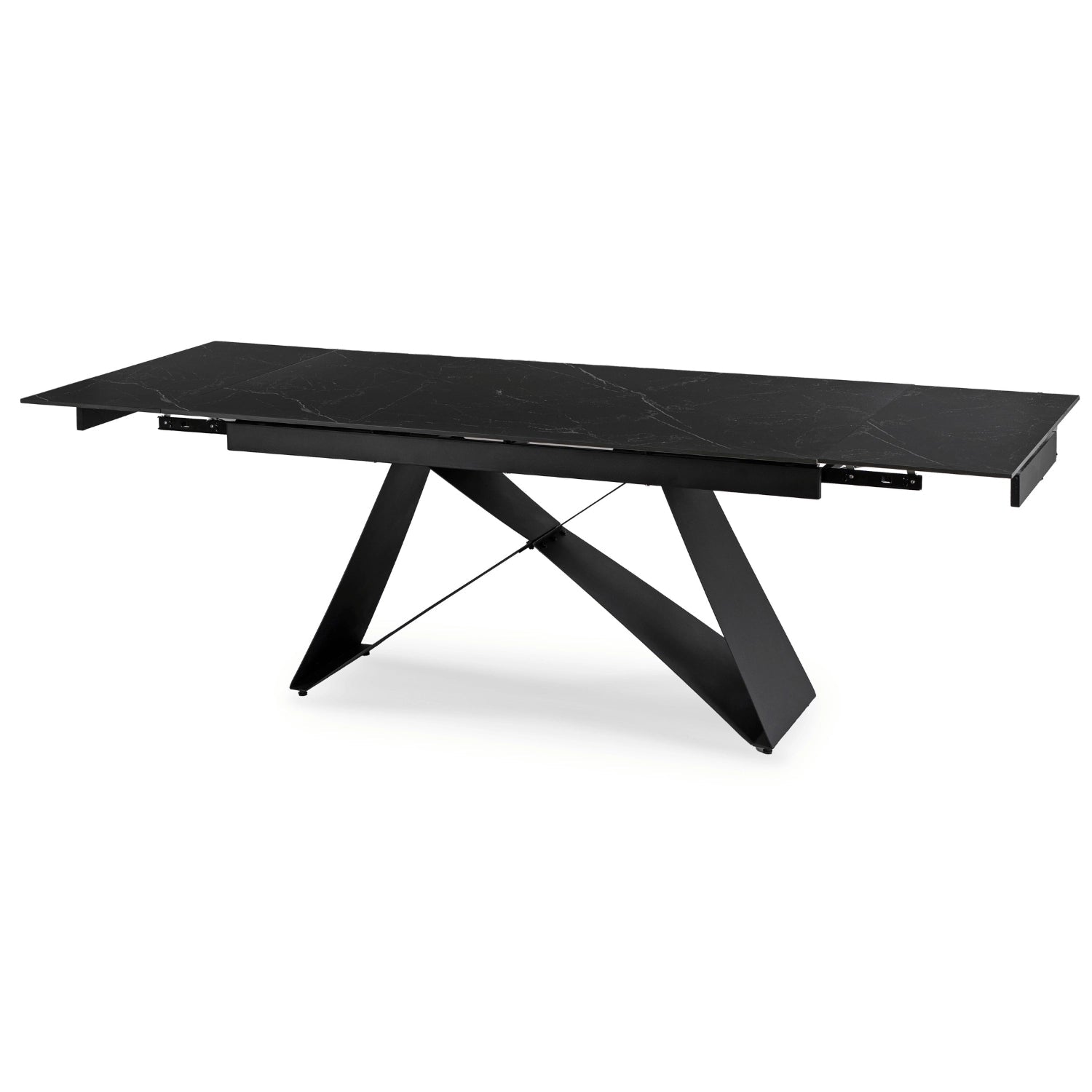 Table extensible céramique marbre 160 - 240 cm - TRUST INDUSTRIE - Marbré noir - 