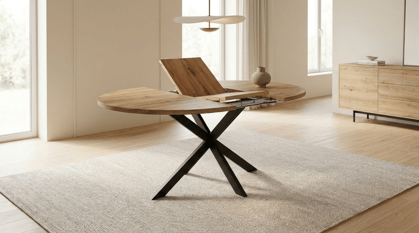 Table repas GASTON extensible en bois MDF - TRUST INDUSTRIE - 