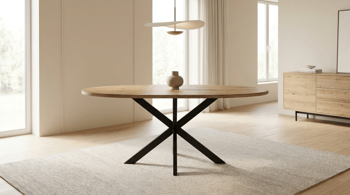 Table repas GASTON extensible en bois MDF - TRUST INDUSTRIE - 