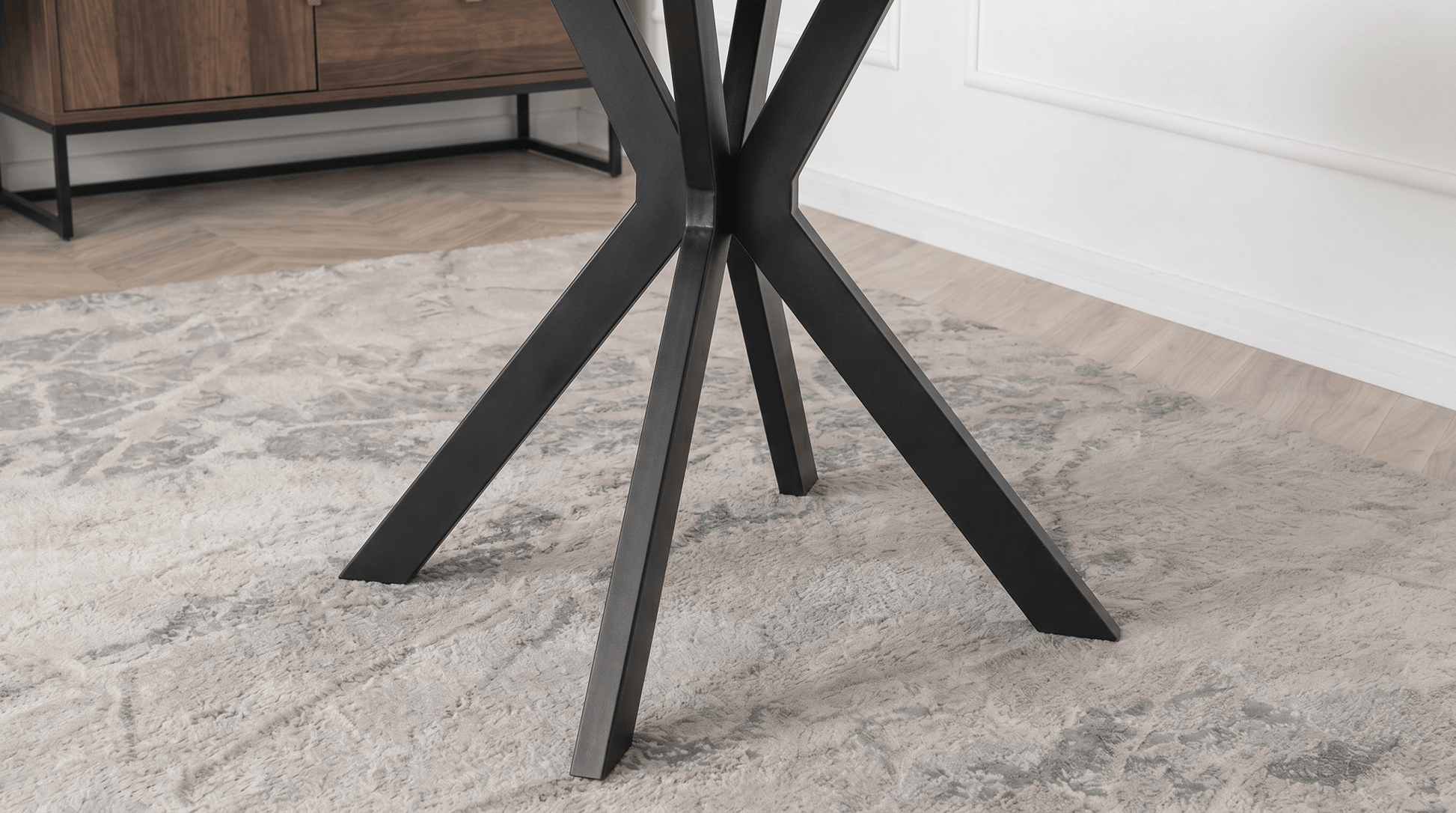 Table ronde 90 cm LAUREN - TRUST INDUSTRIE - Chêne rustique - 