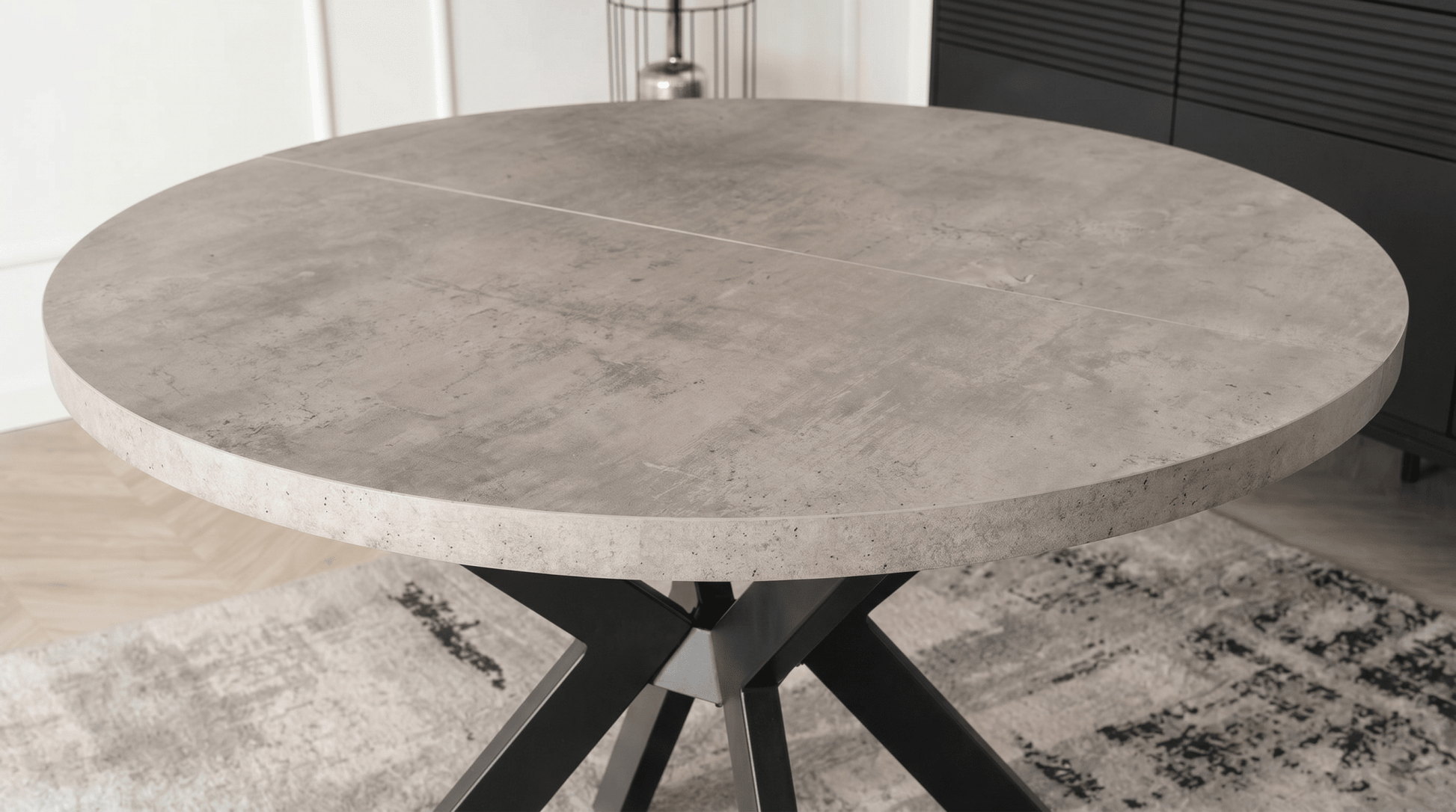 Table ronde extensible 100 - 250 cm LUKAS - TRUST INDUSTRIE - Béton - 