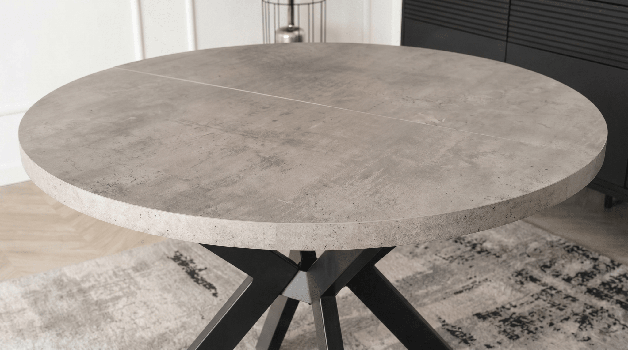 Table ronde extensible 100 - 250 cm LUKAS - TRUST INDUSTRIE - Béton - 
