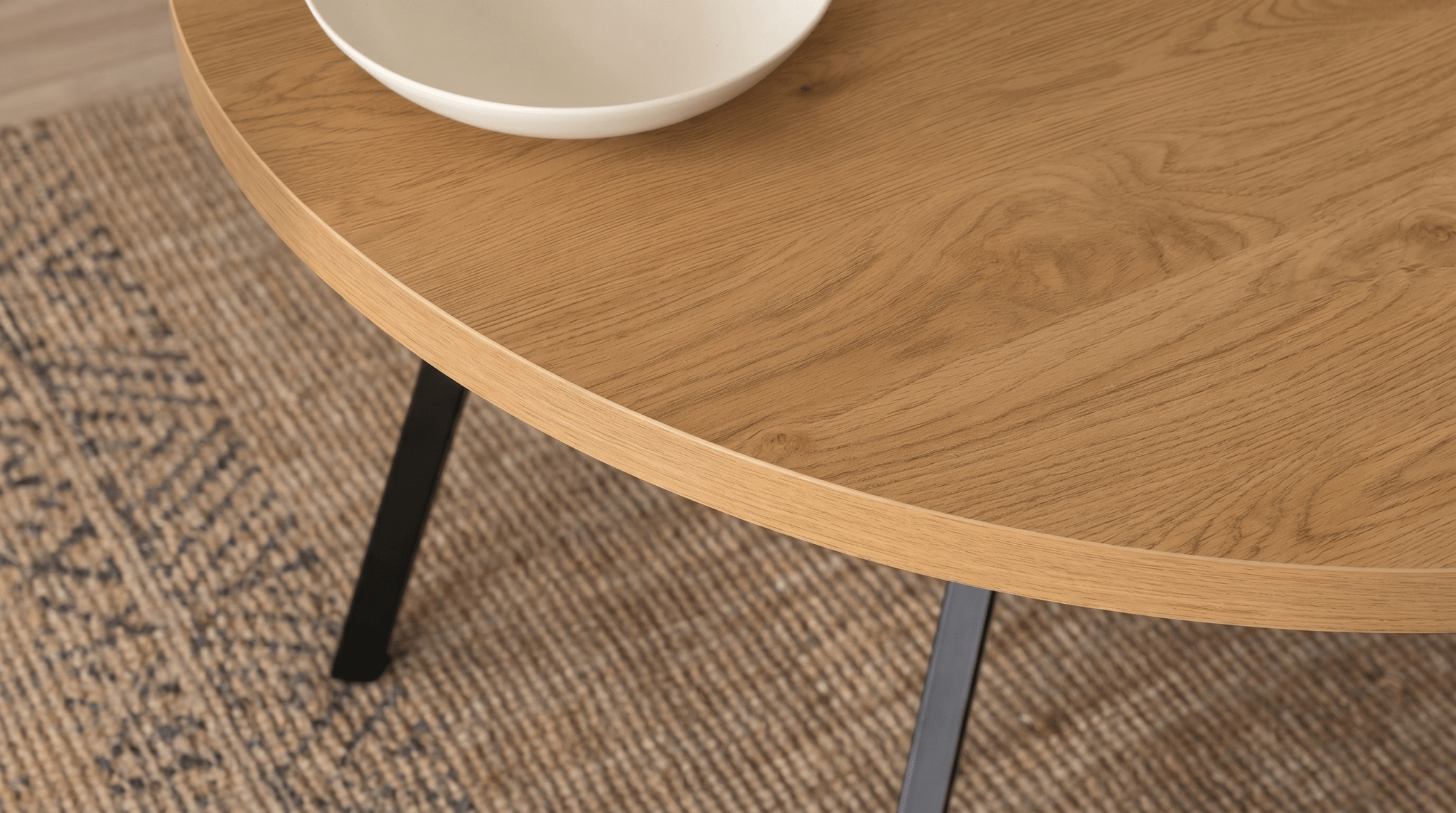 Table ronde extensible 100 - 250 cm LUKAS - TRUST INDUSTRIE - Chêne doré - 
