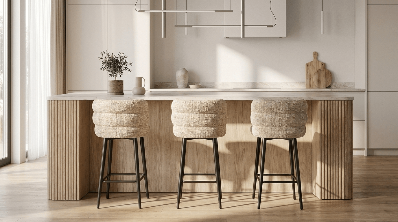 Tabouret de bar CLOUD – Assise confortable et design moderne - TRUST INDUSTRIE - Beige - 67 cm - 