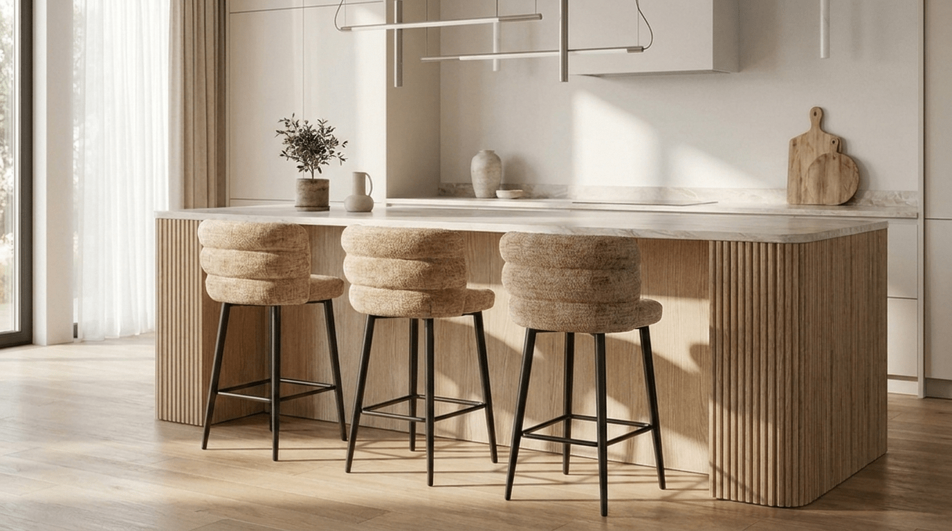 Tabouret de bar CLOUD – Assise confortable et design moderne - TRUST INDUSTRIE - Caramel - 67 cm - 