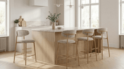 Tabouret de bar JAPANDI en bois et tissu - TRUST INDUSTRIE - Okura - 67 cm - 