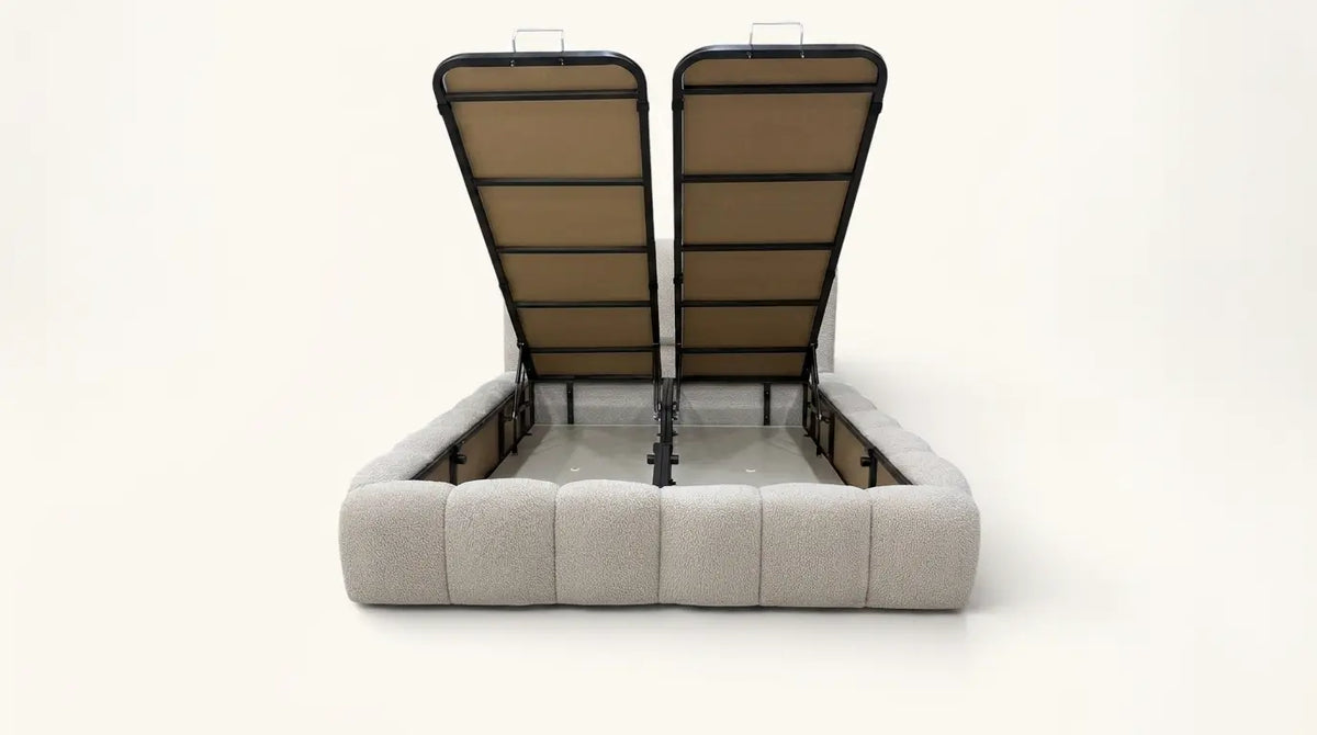 Lit coffre BUBBLE NUAGE - TRUST INDUSTRIE - Blanc - 140 x 190 cm - 160 x 200 cm - 180 x 200 cm - 
Sans matelas - Milan - Singapour - Dubai