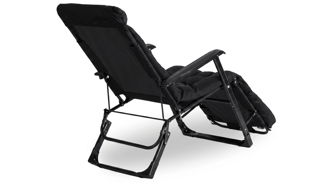 Transat EDINSON pliable en tissu - TRUST INDUSTRIE - Noir - 