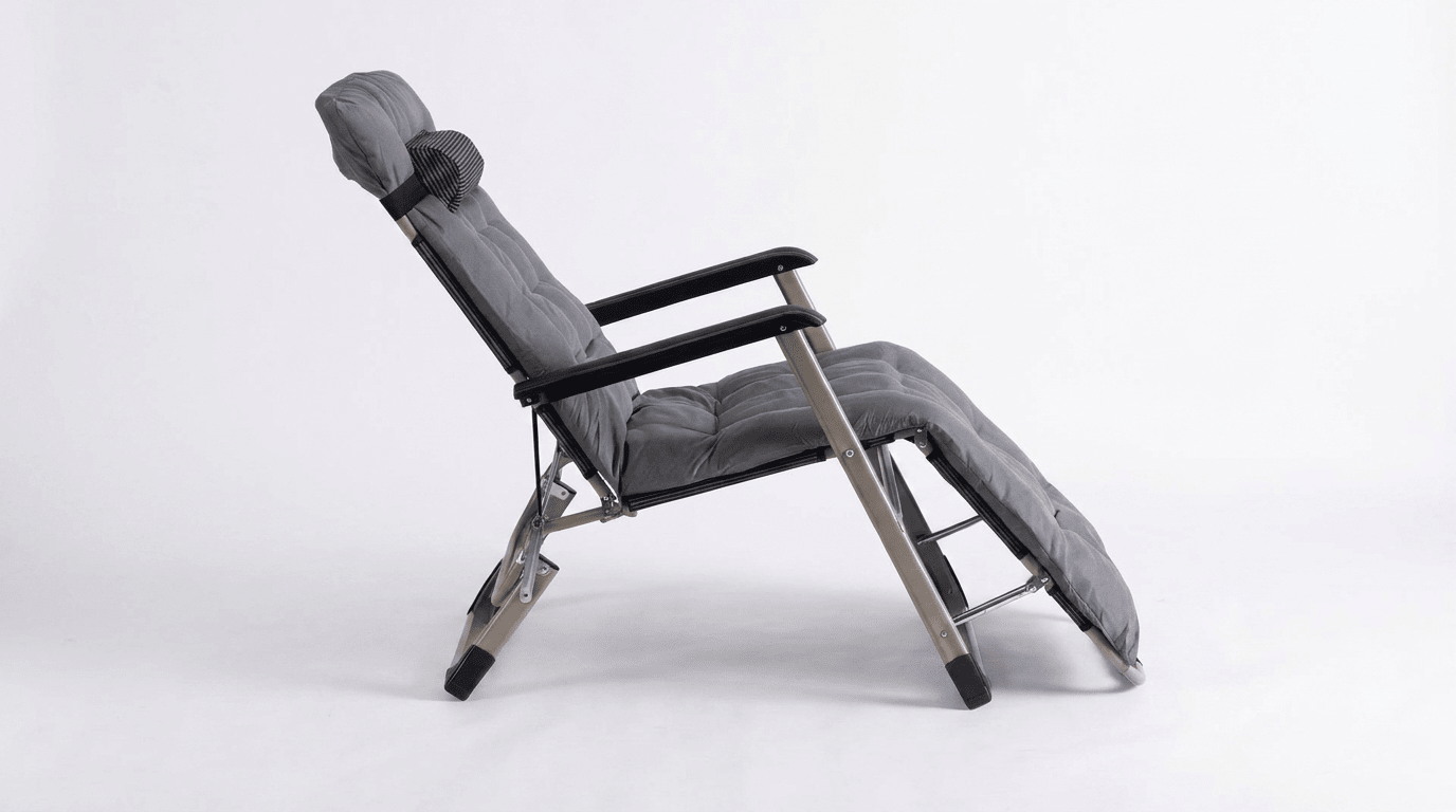 Transat EDINSON pliable en tissu - TRUST INDUSTRIE - Gris - 