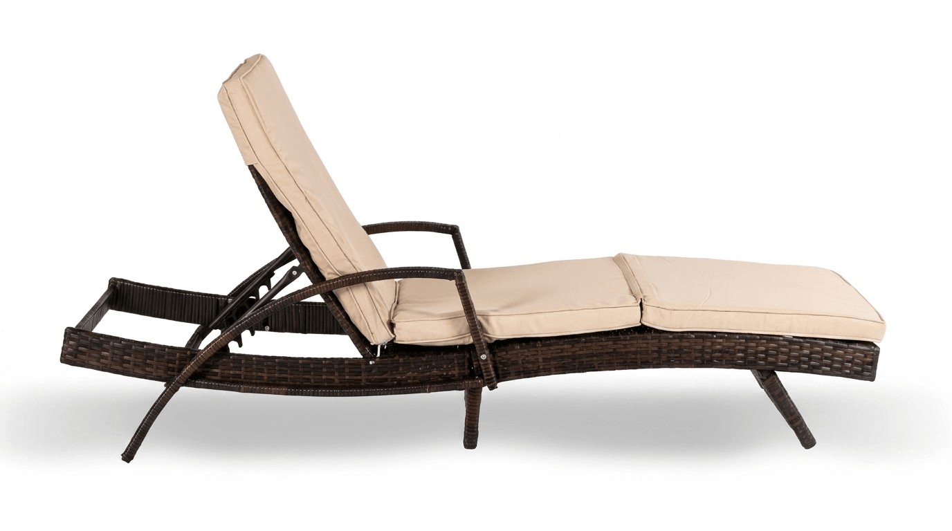 Transat FELIZ en technorattan brun pliable - TRUST INDUSTRIE - Beige - 