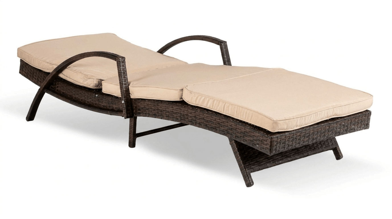 Transat FELIZ en technorattan brun pliable - TRUST INDUSTRIE - Beige - 