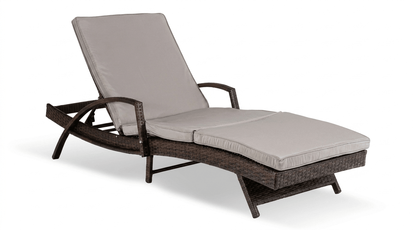 Transat FELIZ en technorattan brun pliable - TRUST INDUSTRIE - Gris - 