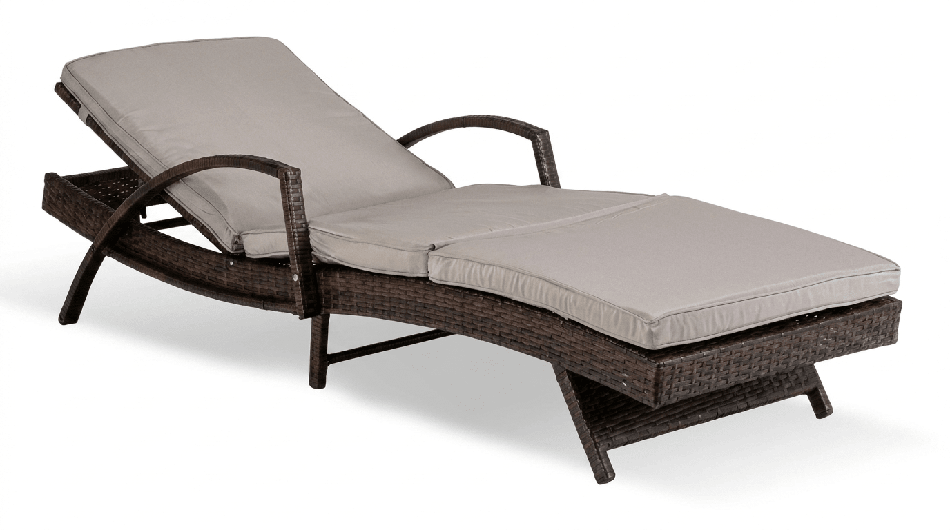 Transat FELIZ en technorattan brun pliable - TRUST INDUSTRIE - Gris - 